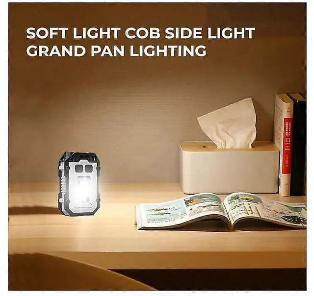 Alt view image 3 of 5 - Ecocleanpath 1500 Lumen Rechargeable LED Flashlight, 8 Modes, Waterproof, Magnetic Tail, Keychain - Black