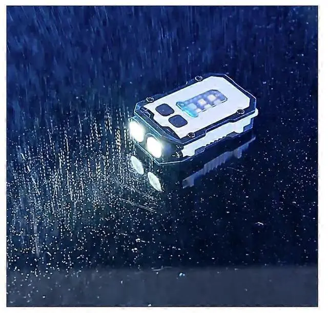 Alt view image 4 of 5 - Ecocleanpath 1500 Lumen Rechargeable LED Flashlight, 8 Modes, Waterproof, Magnetic Tail, Keychain - Black