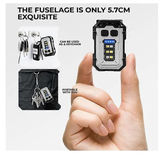 Alt view image 5 of 5 - Ecocleanpath 1500 Lumen Rechargeable LED Flashlight, 8 Modes, Waterproof, Magnetic Tail, Keychain - Black