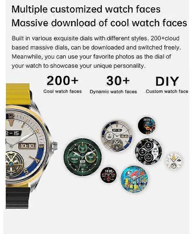 Alt view image 4 of 5 - Ecocleanpath Smartwatch 1.43" AMOLED, Bluetooth Calling, 120+ Sports Modes, Health Monitor (Brown)