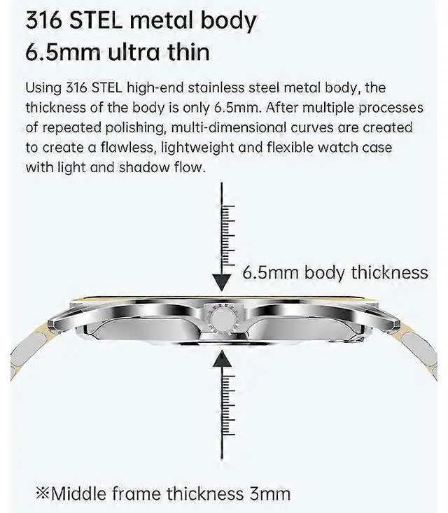 Alt view image 3 of 5 - Ecocleanpath Smartwatch 1.43" AMOLED, Bluetooth Calling, 120+ Sports Modes, Health Monitor (Brown)