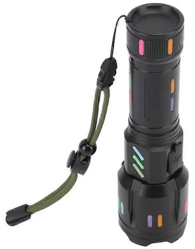 Main image of Ecocleanpath Glowing Fin Shell LED Flashlight with Zoom, Waterproof & 30s Glow for Outdoor Use (Black)