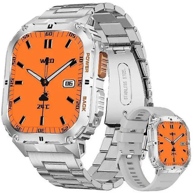 Main image of Ecocleanpath 1.96" AMOLED Smart Watch with Bluetooth Calls, 100+ Sports Modes, Heart Rate/Sleep Monitor, 5ATM Waterproof for Android iOS