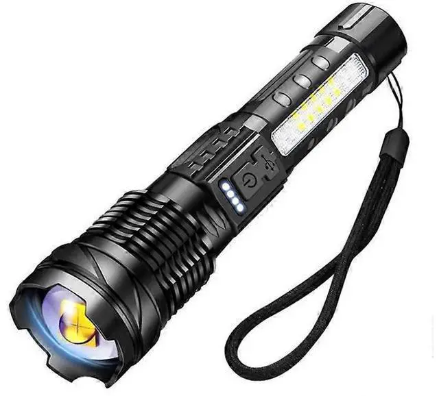 Main image of Ecocleanpath HOSONIC A76 20000 Lumens LED Flashlight with COB Side Light, 7 Modes & USB-C Rechargeable (Black)