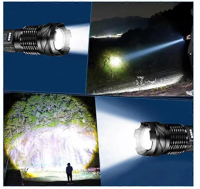 Alt view image 4 of 5 - Ecocleanpath HOSONIC A76 20000 Lumens LED Flashlight with COB Side Light, 7 Modes & USB-C Rechargeable (Black)