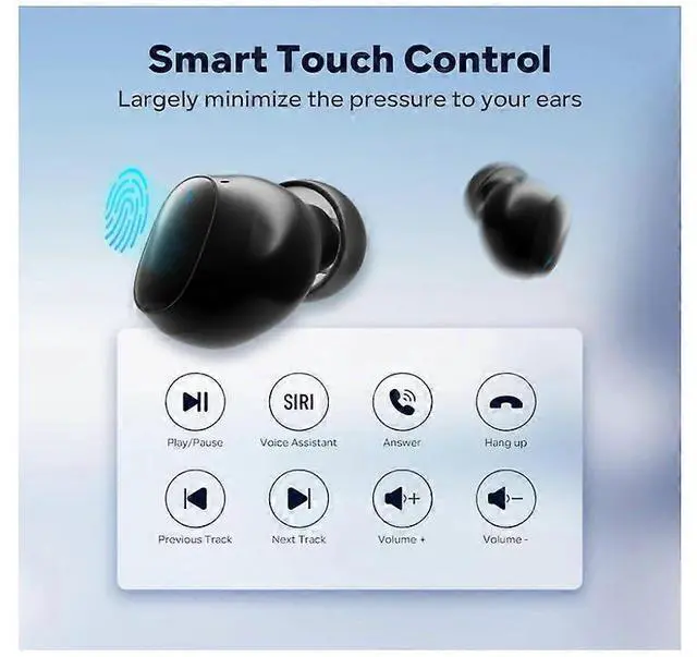 Alt view image 2 of 5 - Wireless Bone Conduction Earbuds, Bluetooth 5.3 IPX5 Waterproof, 60H Playtime with Wireless Charging Case