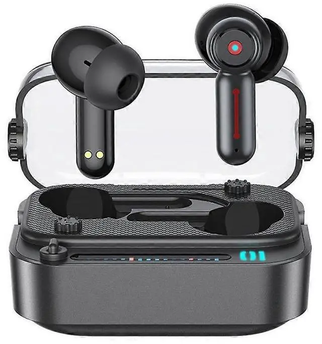 Main image of Bluetooth 5.3 Wireless Earbuds with LED Ambient Light, IPX6 Waterproof, 36H Playtime (Black)