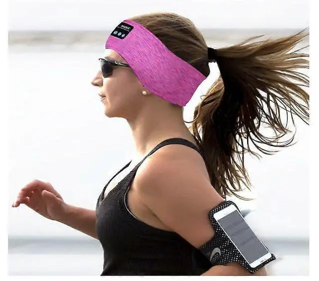 Alt view image 3 of 5 - Red Super Soft Wireless Sleep Headband with Bluetooth 5.0 TWS Earphones, 22H Playtime for Comfortable Sleeping & Sports