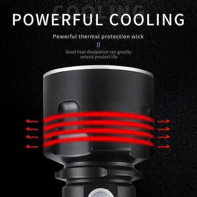 Alt view image 2 of 5 - Ecocleanpath 5000 Lumen Rechargeable LED Tactical Flashlight, Super Bright USB Torch for Camping & Emergency