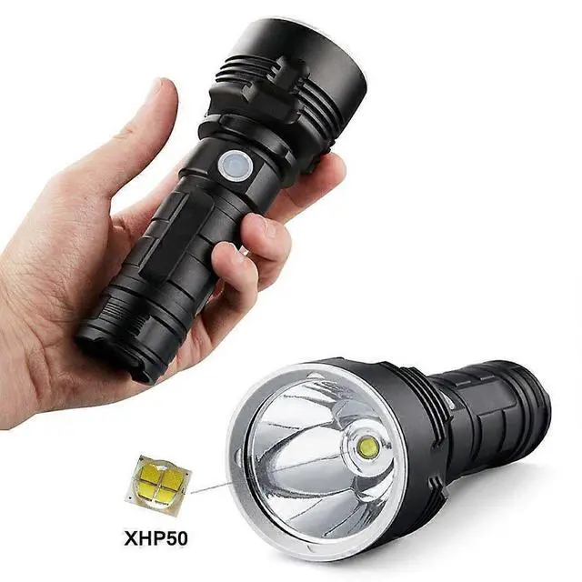 Alt view image 5 of 5 - Ecocleanpath 5000 Lumen Rechargeable LED Tactical Flashlight, Super Bright USB Torch for Camping & Emergency