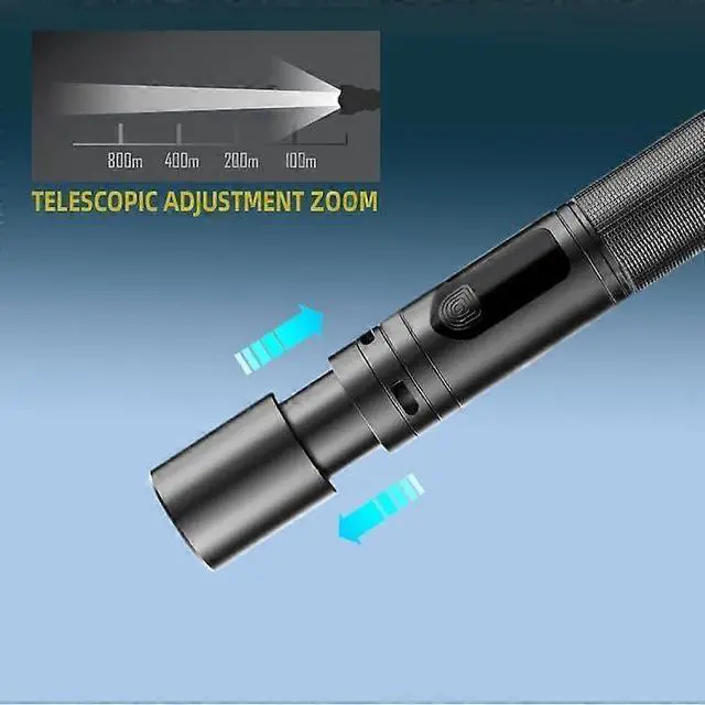 Alt view image 2 of 5 - Ecocleanpath 3-in-1 Rechargeable LED Flashlight with Arc Lighter & 120dB Alarm | Portable Self-Defense Tool for Running, Camping