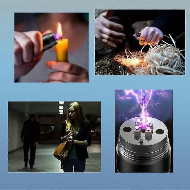 Alt view image 3 of 5 - Ecocleanpath 3-in-1 Rechargeable LED Flashlight with Arc Lighter & 120dB Alarm | Portable Self-Defense Tool for Running, Camping