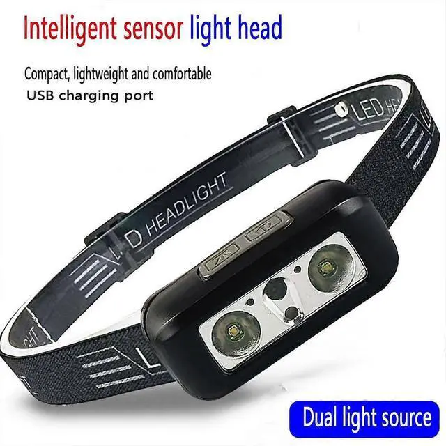 Alt view image 4 of 5 - Ecocleanpath 2-Pack Rechargeable Motion Sensor Headlamp, 1200 Lumens Super Bright LED, 3 Modes, Waterproof for Auto Repair & Camping