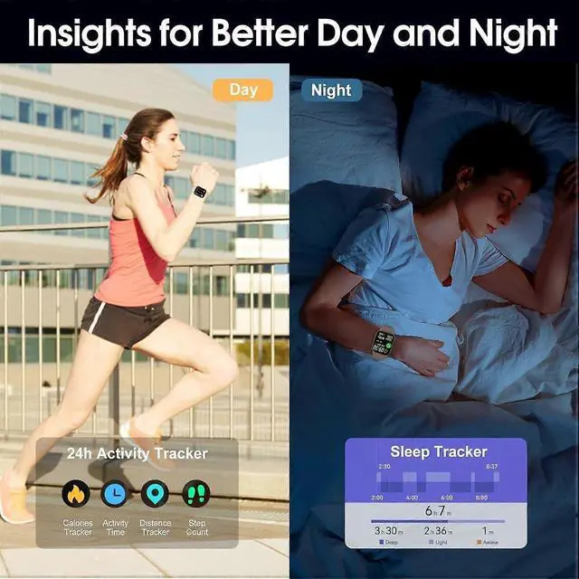 Alt view image 2 of 5 - Ecocleanpath 1.85" Smart Watch with Bluetooth Calls, IP68 Waterproof, 114 Sport Modes, Gold for Android/iOS