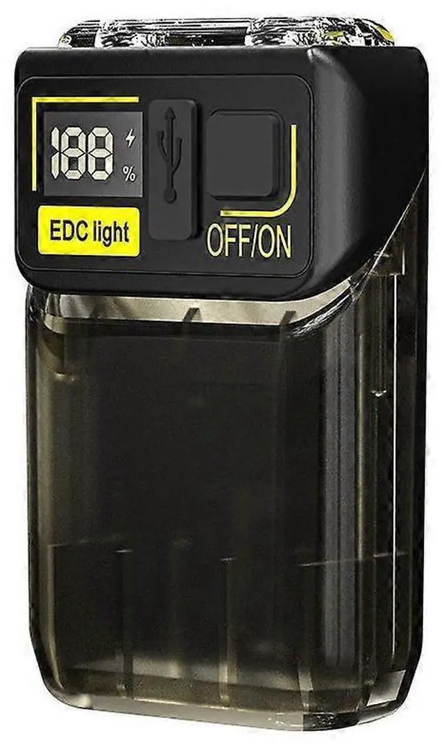 Main image of Ecocleanpath Rechargeable Mini Flashlight with Digital Battery Display, 180° Twist Clip Light for Cycling & Hiking (Black)