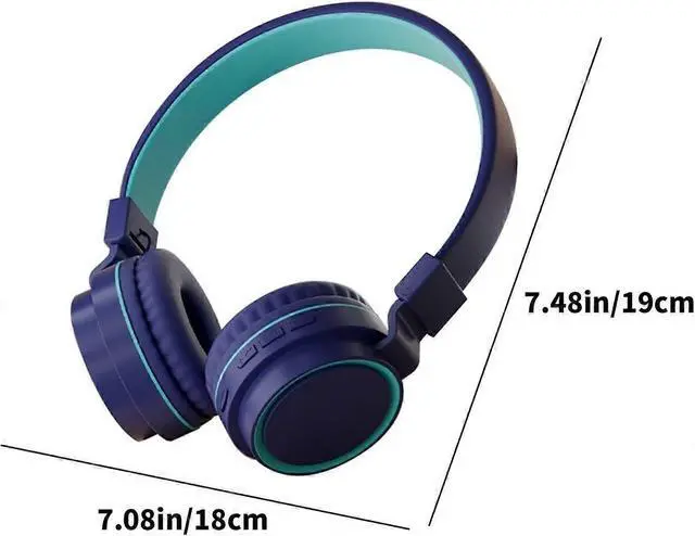 Alt view image 4 of 4 - Bluetooth 5.3 Wireless Headphones with Active Noise Cancelling, High Fidelity Sound for Gaming & Work (Blue)