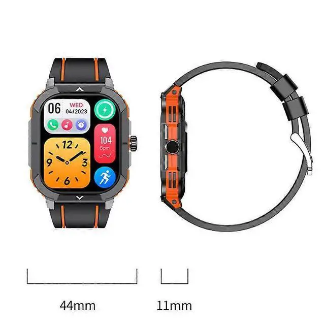 Alt view image 2 of 5 - Ecocleanpath Smartwatch with Bluetooth Calling, 2.06" AMOLED, Voice Control, Fitness & Health Tracker (Blue)