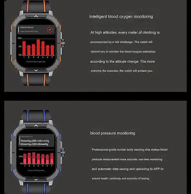 Alt view image 3 of 5 - Ecocleanpath Smartwatch with Bluetooth Calling, 2.06" AMOLED, Voice Control, Fitness & Health Tracker (Blue)