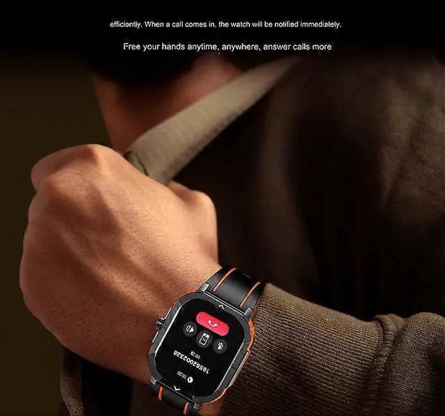 Alt view image 4 of 5 - Ecocleanpath Smartwatch with Bluetooth Calling, 2.06" AMOLED, Voice Control, Fitness & Health Tracker (Blue)