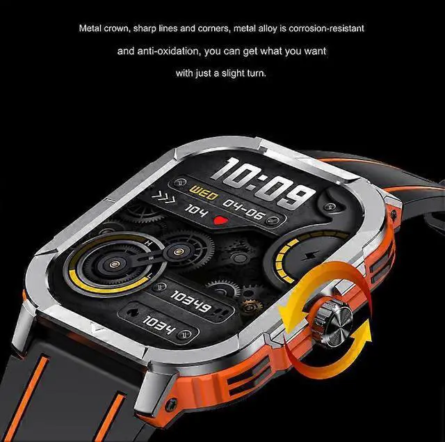 Alt view image 5 of 5 - Ecocleanpath Smartwatch with Bluetooth Calling, 2.06" AMOLED, Voice Control, Fitness & Health Tracker (Blue)