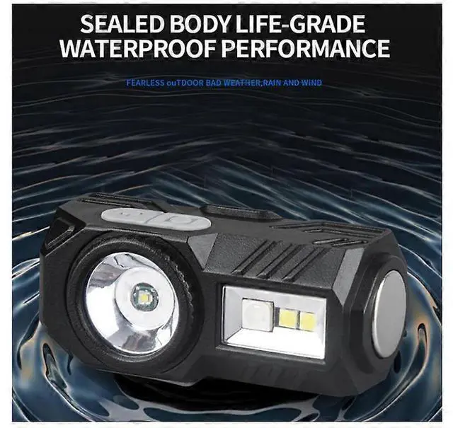 Alt view image 5 of 5 - Ecocleanpath LED Magnetic Headlamp with Motion Sensor, 9 Light Modes, Waterproof Headlight for Outdoor (Black)