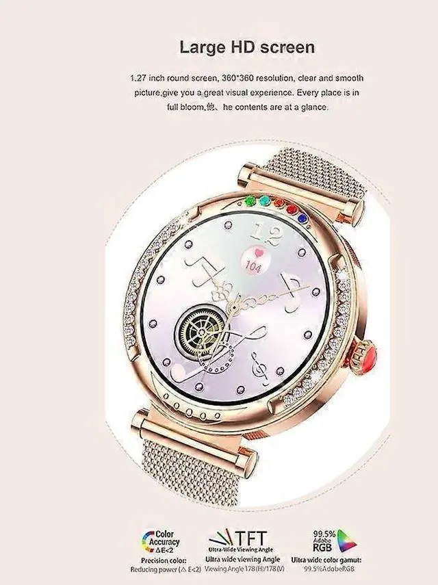 Alt view image 2 of 5 - Ecocleanpath Smart Watch for Adults: 1.27" Round Touch Screen, 100+ Sports Modes, Health Monitoring