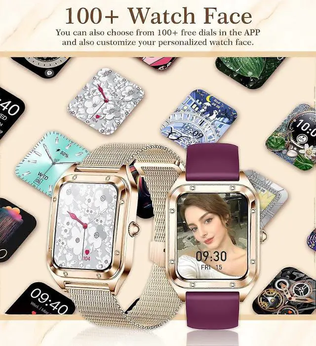 Alt view image 3 of 5 - Ecocleanpath Women's Smart Watch with Call Answering, 1.6" Display, 19 Sports Modes, IP67 Waterproof Fitness Tracker