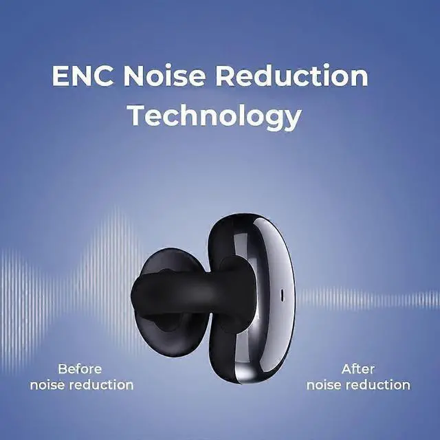 Alt view image 3 of 5 - Open Ear Clip Headphones Bluetooth 5.3 IPX5 Waterproof, 55H Playback for Meetings, Driving, Travel - Black/White