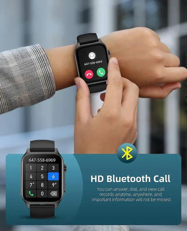 Alt view image 5 of 5 - Ecocleanpath Smart Watch for Men: 1.91" HD Fitness Tracker with Blood Oxygen Monitor, Heart Rate, IP68 Waterproof