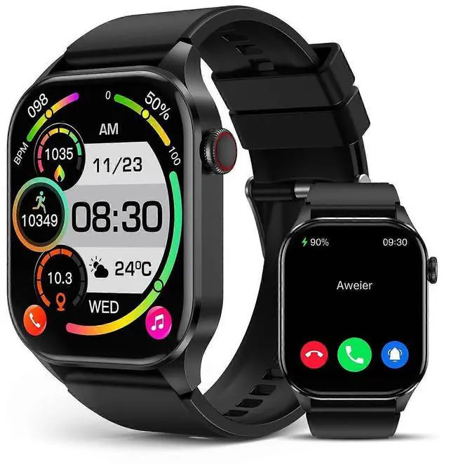 Main image of Ecocleanpath Smart Watch with AMOLED Display, Blood Oxygen Monitor, 136 Sports Modes, IP68 Waterproof