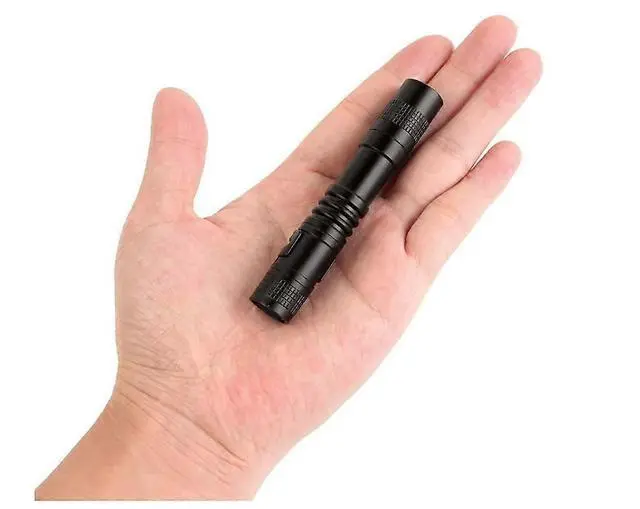 Alt view image 3 of 5 - Ecocleanpath 900LM XPE-R3 Ultra Slim LED Pen Flashlight 3-Pack, Tactical Belt Clip Torch (Black)