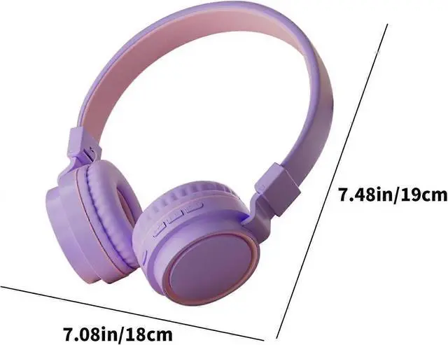 Alt view image 4 of 4 - Bluetooth 5.3 Wireless Headphones with Active Noise Cancelling, Hi-Fi Sound for Gaming & Work (Purple)