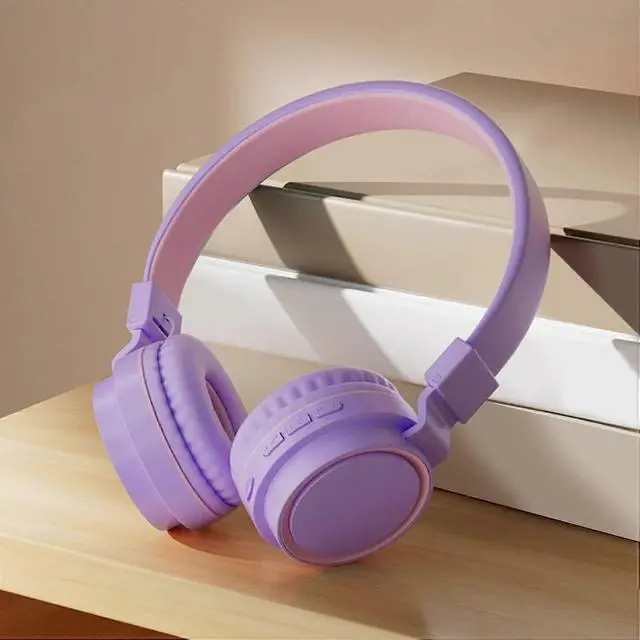 Alt view image 3 of 4 - Bluetooth 5.3 Wireless Headphones with Active Noise Cancelling, Hi-Fi Sound for Gaming & Work (Purple)
