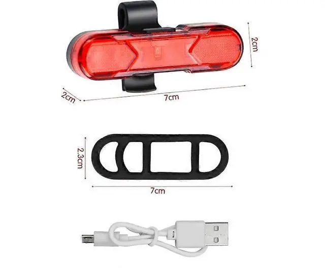 Alt view image 2 of 5 - EcocleanpathUSB Rechargeable Bike Tail Light, 30 Lumen High Brightness, Waterproof Bicycle Rear Light (Black)