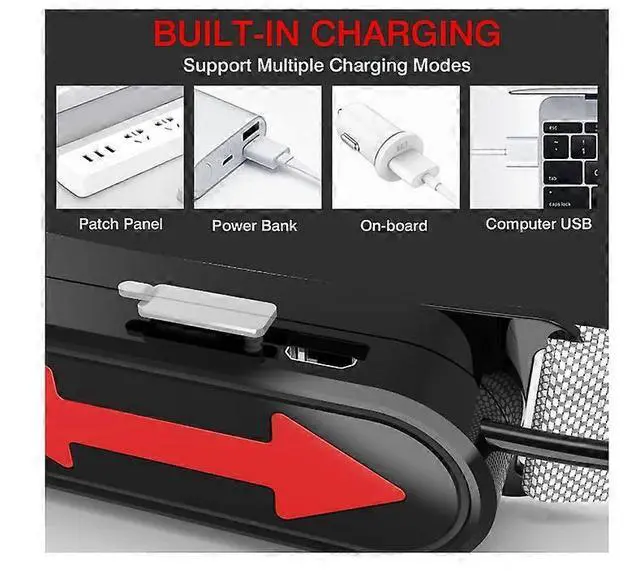 Alt view image 5 of 5 - Ecocleanpath2 Pack Motion Sensor Headlamp, 1000 Lumens COB Rechargeable, 3 Modes & Rear Warning Light (Black)