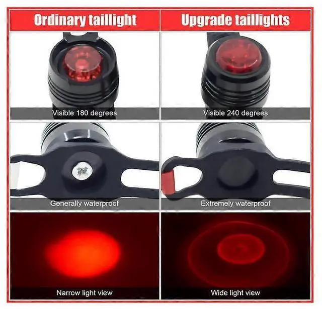 Alt view image 4 of 5 - EcocleanpathUSB Rechargeable Bike Tail Light, 26H Runtime, 3 Modes, Waterproof for Mountain/Road Bikes (Black)