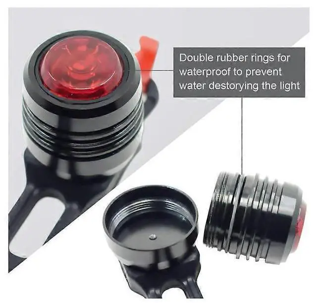 Alt view image 5 of 5 - EcocleanpathUSB Rechargeable Bike Tail Light, 26H Runtime, 3 Modes, Waterproof for Mountain/Road Bikes (Black)