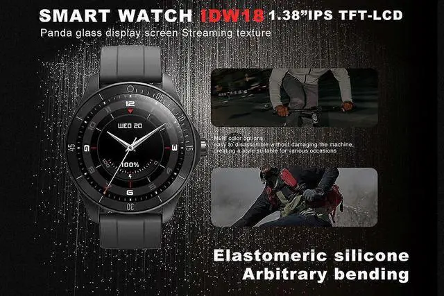 Alt view image 2 of 5 - Ecocleanpath SmartWatch for Men with Alexa, Heart Rate Monitor, 100 Sports Modes, IP68 Waterproof, Black