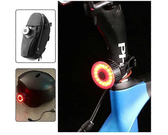 Alt view image 5 of 5 - EcocleanpathUSB Rechargeable Bike Tail Light - 3 Modes, IPX5 Waterproof, 6H Runtime for Cycling Safety (Black)