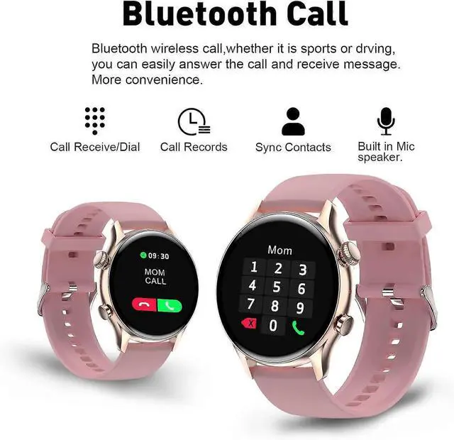 Alt view image 2 of 5 - Ecocleanpath Fitness Tracker Smart Watch with AMOLED Display, Heart Rate & Blood Oxygen Monitor, 13 Sports Modes, IP68 Waterproof