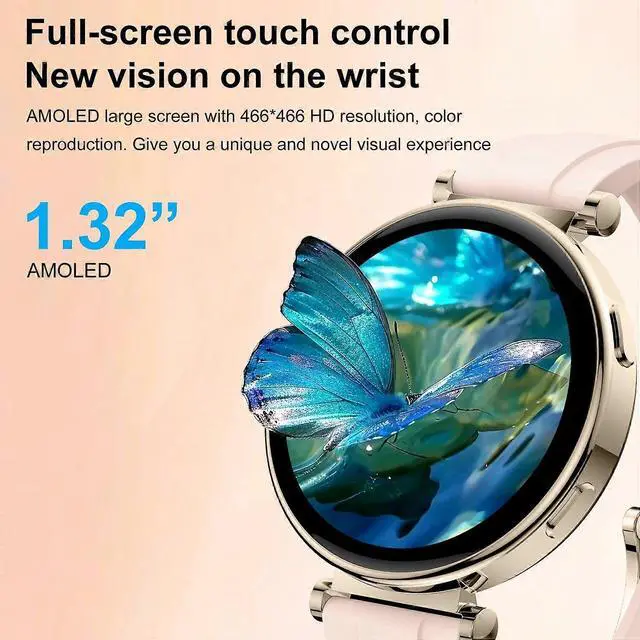 Alt view image 2 of 5 - Ecocleanpath 1.32" AMOLED Fitness Tracker with Bluetooth Calls, Heart Rate & Sleep Monitor, Waterproof Sport Watch