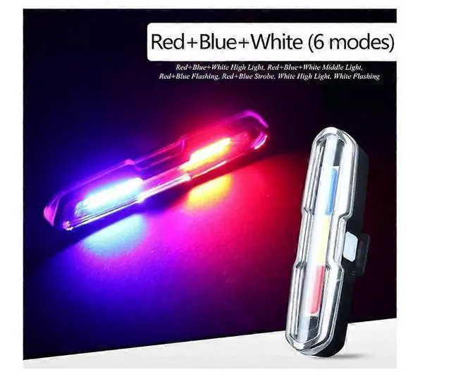 Alt view image 3 of 5 - EcocleanpathUSB Rechargeable Bike Tail Light, IP43 Waterproof LED Bicycle Rear Warning Light (Black)