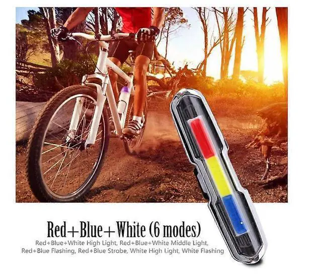 Alt view image 2 of 5 - EcocleanpathUSB Rechargeable Bike Tail Light, IP43 Waterproof LED Bicycle Rear Warning Light (Black)