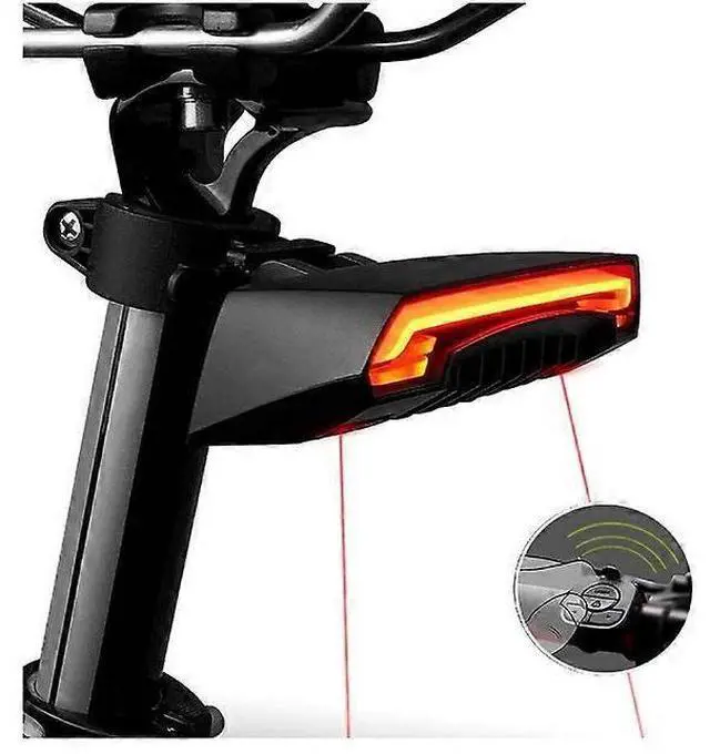Main image of EcocleanpathWireless Remote Bike Tail Light, USB Rechargeable, 6 Modes with Auto Brake & Turn Signals, Black