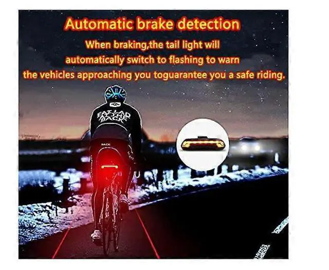 Alt view image 5 of 5 - EcocleanpathWireless Remote Bike Tail Light, USB Rechargeable, 6 Modes with Auto Brake & Turn Signals, Black
