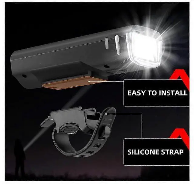 Alt view image 4 of 5 - EcocleanpathUSB Rechargeable LED Bike Light, 250 Lumens Smart Front Light, Waterproof for Mountain & Road Cycling (Black)