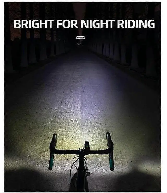 Alt view image 2 of 5 - EcocleanpathUSB Rechargeable LED Bike Light, 250 Lumens Smart Front Light, Waterproof for Mountain & Road Cycling (Black)