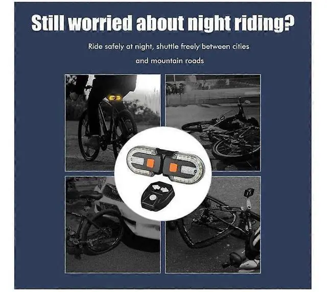 Alt view image 4 of 5 - EcocleanpathWireless Bike Turn Signals with Remote - USB Rechargeable, IPX6 Waterproof LED Taillight (Black)