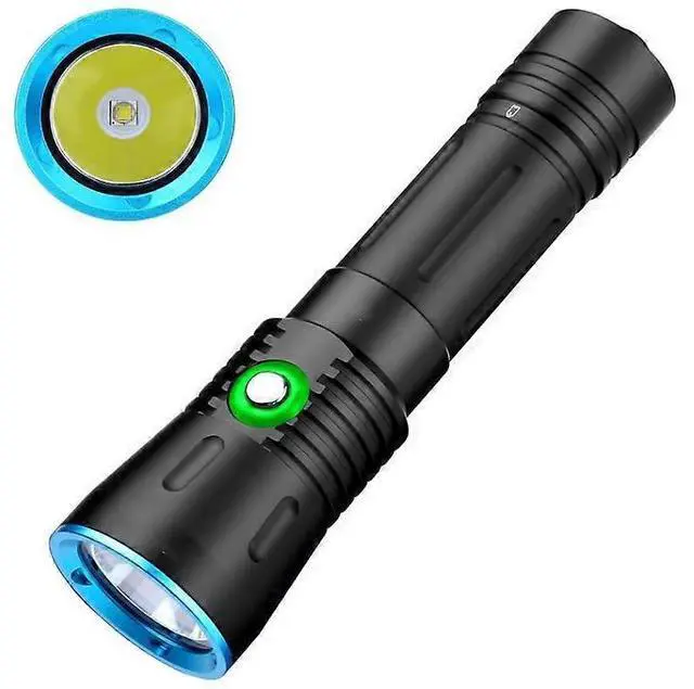 Main image of Ecocleanpath 1500 Lumens Diving LED Flashlight, 150m IPX8 Waterproof Scuba Light with Rechargeable Battery (Black)