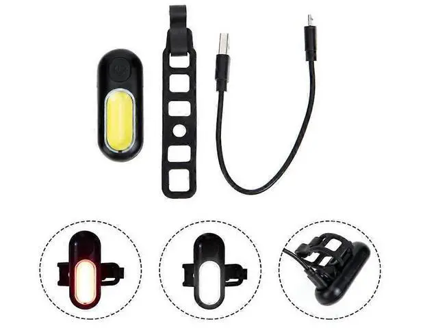 Alt view image 5 of 5 - EcocleanpathUSB Rechargeable Bike Front & Back Warning Light - 5 Modes, Clip-On Safety for Cycling/Dog (Black)